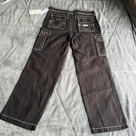 True Religion x Urban Outfitters Exclusive Black Cargo Jeans Size 29 NEW w tags - Picture 7 of 8